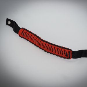 Ford Bronco Grab Handle Set - Paracord Design - Set of 2 - Red Ford Bronco Grab Handle Set - Paracord Design - Set of 2 - Red